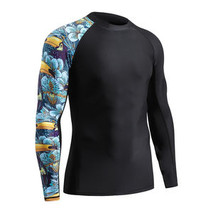 Rash Guards Fitness Sportswear Sublimé Custom Made Rash Guards Manches Longues Pour Hommes - Product Image 2