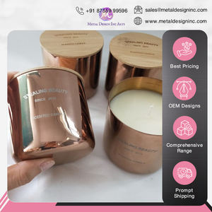 Offre exclusive sur les bocaux de fabrication de bougies en laiton et en acier inoxydable-Conteneurs vides au fini or de qualité supérieure avec option de logo personnalisé - Product Image 3