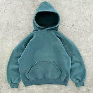 เสื้อฮู้ดแบบไม่มีเชือกสำหรับผู้ชายเสื้อฮู้ดแบบสวมหัวโอเวอร์ไซส์ผ้าคอตตอนแบบกำหนดเอง - Product Image 6