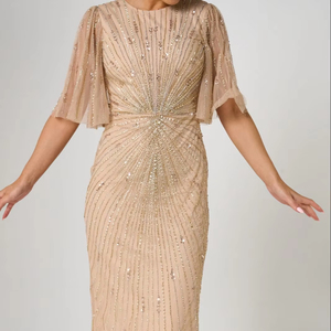 Vestidos Mujer Noche Elegancia Elegante Malla Con Cuentas Vestidos de noche Vestido de noche con cuentas para mujer Vestidos de cóctel - Product Image 1