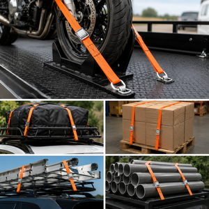 Sangle de cargaison en polyester 25 mm 250 kg avec boucle à came sans crochet pour le transport logistique et la fixation de charge – Vente directe usine - Product Image 2