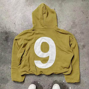 Sudadera con Capucha de Invierno con Bordado Desgastado de Moda, 100% Algodón, Ecológica, Felpa Suave, Cálida, Diseño de Bolsillo Extra Grande, Ropa Urbana - Product Image 4