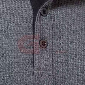 Transpirable Nuevo estilo Hombres Henely Camisas Venta caliente Precio al por mayor Diseño de logotipo personalizado Hombres Henely Camisas - Product Image 6