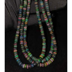 High Quality Smooth Rondelle Ethiopian <b>Opal</b> Beads Natural Loose Crystal Jewelry making wholesale bulk supply factory price - Product Image 3