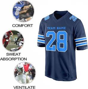 Conjunto de camiseta de fútbol americano personalizado para equipos con materiales de calidad profesional y detalles personalizados para cada jugador - Product Image 1