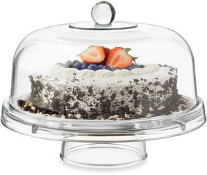 Minimalist <b>Glass</b> <b>Cake</b> <b>Stand</b> <b>With</b> <b>Dome</b> Perfect For Modern Homes Seeking Clean And Sophisticated Dessert Displays - Product Image 5