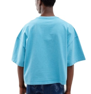 T-shirts personnalisés coupés pour hommes, coupe carrée, 100 % coton, surdimensionnés, pour exercices musculaires, coupe ample, épaules tombantes, pour hommes 2026 - Product Image 2