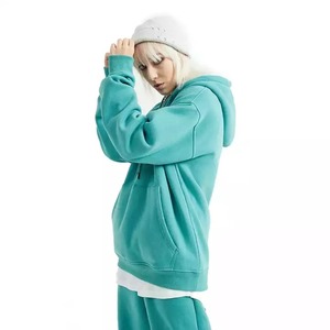 OEM Winter Solid Cotton Tracksuit Hoodies Sweatpants Set Pockets Fleece <b>Jogging</b> <b>Suits</b> Plus Size - Product Image 4
