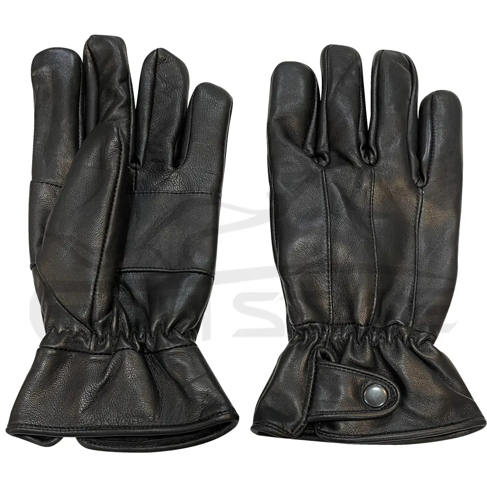 Women's Genuine Leather Gloves High Quality Custom Design Black Sheepskin Gloves Manufacturer and Supplier Leather Winter Gloves