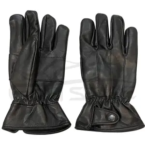 女式皮手套高品质定制设计黑色羊皮手套制造商和供应商皮革冬季手套