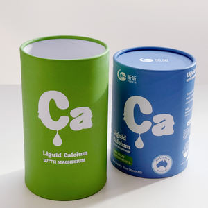 กล่องกระดาษแข็งทรงกระบอกแบบกำหนดเอง หรูหรา เป็นมิตรกับสิ่งแวดล้อม สำหรับบรรจุภัณฑ์อาหารเสริม น้ำตาล เค้ก ขวดพรีเมียม - Product Image 4