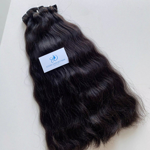 Natural Black Wavy Weft Color Hair 100% Raw Vietnamese Human Hair No <b>tangle</b> No Shedding Wholesale - Product Image 1