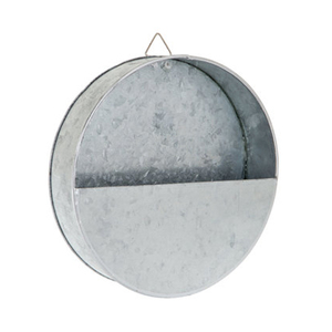 Maceta de hierro de Metal de lujo, maceta de forma redonda, maceta montada en la pared, maceta galvanizada y maceta, decoración de jardín para el hogar - Product Image 1