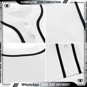 Camisetas de Béisbol Personalizadas de Alta Calidad, Logotipo, Colores y Tallas Personalizables |   Inspección de Control de Calidad del 100% para Equipos Masculinos Adultos e Individuales |   Ranum - Product Image 3