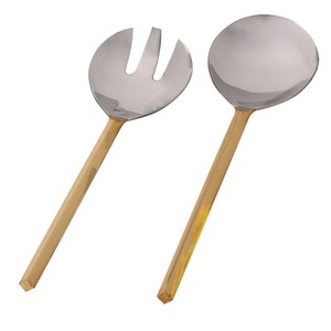 Juego de 2 Utensilios de servicio clásicos de acero inoxidable directo de fábrica OEM/ODM personalizados (cuchara tenedor) cubiertos para uso en cocina de restaurante - Product Image 2