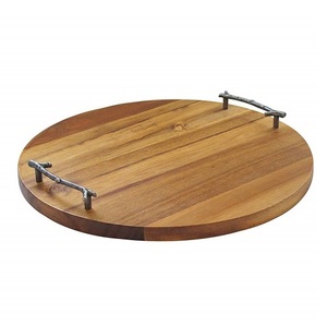 Handmade Metal Serving <b>Tray</b> with Metal Handle Modern Luxury Design Durable Powder Coated Finish Food Contact Safe - Product Image 5