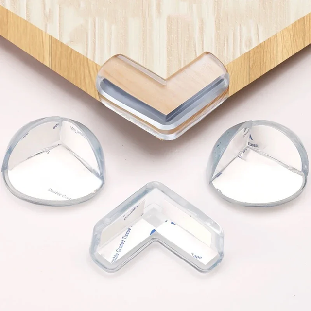 Safety Corner Protectors, Transparent Silicone Edge Guards for Table Desk Furniture, Anti-Collision Soft Bumpers for Kids