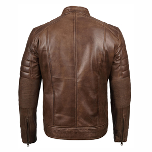 Chaqueta de motociclista de cuero PU transpirable ecológica de alta calidad para hombre Color personalizado a prueba de viento motocicleta temporada de invierno elegante - Product Image 3