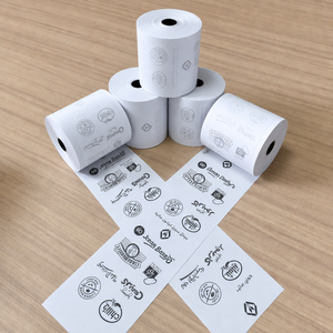 Rouleaux de papier thermique 3 1/8 X 230 80x80mm, 50 rouleaux blancs pour caisse enregistreuse POS, distributeur automatique de billets, vente en gros - Product Image 1