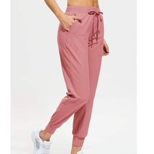 Pantalones Deportivos Holgados Personalizados para Mujer, Pantalones de Cintura Alta Elásticos y Transpirables de Algodón, Ropa Urbana, Servicio OEM - Product Image 5