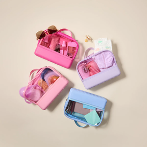 Sac cosmétique personnalisé avec logo, pochette de rangement de voyage, sac de plage, organisateur de beauté imperméable pour les vacances - Product Image 2