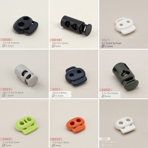 Terminales de Cordón de Plástico Nylon al por Mayor, 5*9*14MM, Varios Colores, Sin Níquel, Pintados, Bloqueadores de Cordón, Modelo XB-52 # - Product Image 6