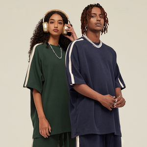 T-shirt 100% coton de haute qualité pour hommes Logo personnalisé à manches courtes 200GSM T-shirt en coton lourd Fitness Streetwear blanc et personnalisé - Product Image 2