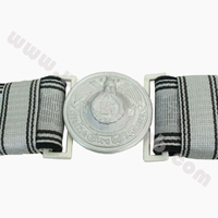 Nouvelle conception Ceinture en cuir noir pour officier SS Ceinture tactique pour officier SS Ceinture et boucle en brocart SS