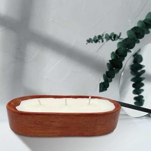 Cheap Wooden Pine Bowl Dough Bowls for Candles for Candle Making Wicks Wick Flameless Taper Candles - Product Image 2