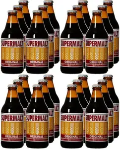 Garrafas de bebidas de malha alcoólica malte, 12 oz de garrafas-super malt-malte, bebidas de energia não alcoólicas, 12 pacotes ou 24 pacotes