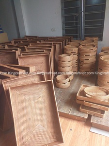 ชุดถาดเสิร์ฟทำจากผักตบชวาธรรมชาติ จำนวน 3 ชิ้น ตะกร้าสานทรงกลมทำมือพร้อมหูจับ สำหรับตกแต่งบ้าน - Product Image 5