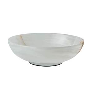 Bol à fruits en onyx sculpté à la main, poli et luxueux, style moderne minimaliste, plateau de service de qualité supérieure, décoration de centre de table - Product Image 2