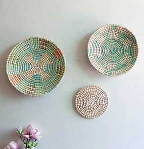 Panier mural tissé décor Jute paniers suspendus organisation à la main tendance chaude - Product Image 1