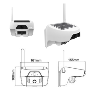กล้องวงจรปิด Wi-Fi พลังงานแสงอาทิตย์สี1.0ล้านพิกเซลมองเห็นกลางคืน - Product Image 3