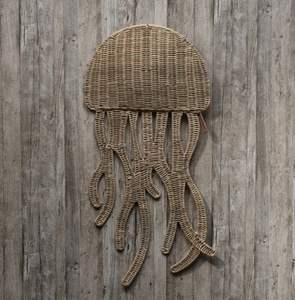 งานฝีมือตกแต่งบ้านรูปปลาหมึกยักษ์จากหวายธรรมชาติ - Product Image 1