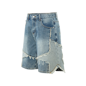 Meilleures ventes Short en jean pour homme de style sportif de haute qualité Short en jean à motif solide respirant et Offre Spéciale - Product Image 4