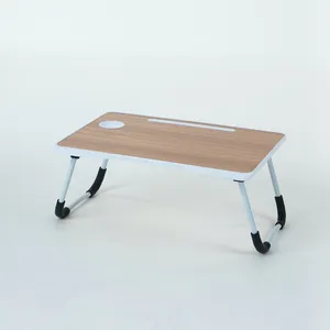 Katlanabilir dizüstü bilgisayar ayaklık masası masa tepsi yatak çalışma dizüstü tur masası masa ahşap katlanır bilgisayar masası yatak için