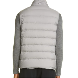 Chaqueta de chaleco acolchado de estilo de tendencia de Color sólido gris, ropa informal ligera y transpirable, chaleco cómodo para exteriores para hombres - Product Image 3