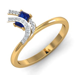 Handmade Designer Premium Quality Blue Zircon Gemstone Brass <b>Ring</b> Unisex Premium Gold Plated Jewelry for Engagement and Party - Product Image 6
