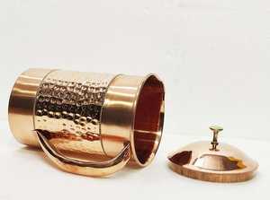 100% pichet à eau en cuivre fait à la main conception martelée personnalisée incroyable pichet en métal solide pour l'eau produit le plus vendu - Product Image 2