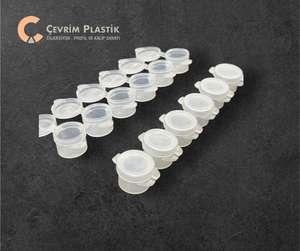 CEVRIM PLASTIK 4ml Pot de peinture en plastique transparent à 6 compartiments, mini-récipient pour acrylique, aquarelle, arts et artisanat, approvisionnement en gros - Product Image 4