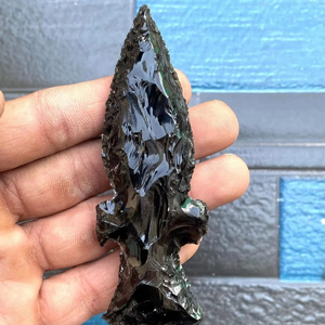 Couteaux en obsidienne noire de qualité supérieure, taillés à la main, 3-6,5 - Lames rituelles en cristal, décoration en pierres précieuses de collection, objet spirituel - Product Image 1