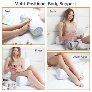 Almohada de cuello cervical de espuma viscoelástica, rollo de cuello con cubierta de enfriamiento sin látex - Product Image 5