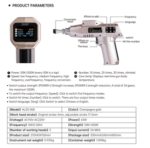 Alat Profesional <span class=keywords><strong>Chiropractic</strong></span> Kit Activator <span class=keywords><strong>Gun</strong></span> Teknologi 1200N untuk Manipulasi Tulang Belakang Koreksi Subluxasi Vertebral 1 - Product Image 2