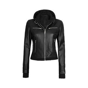แจ็คเก็ตหนังแฟชั่นสำหรับผู้หญิงแจ็คเก็ตหนังแท้สำหรับนักขี่จักรยานเสื้อแจ็คเก็ตกีฬา - Product Image 3