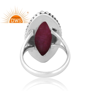 แหวนพลอยอัญมณีธรรมชาติสีเงินสเตอร์ลิง925ผู้ผลิตเครื่องประดับแบบวางซ้อนกันได้ - Product Image 2