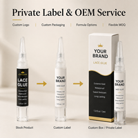 Colle pour perruques en dentelle sous marque privée, fabricant OEM, à séchage rapide, transparente et résistante à la transpiration, pour marques de perruques