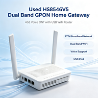 Passerelle domestique GPON double bande HS8546V5 d'occasion avec 4 ports GE, fonction vocale ONT et routeur WiFi USB pour réseau haut débit FTTH