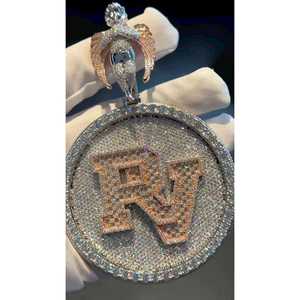 Hiphop Haute Qualité Glacé Personnalisé Lettre Bijoux De Luxe Pendentif Pass testeur de diamants VVS Moissanite pendentifs en diamant - Product Image 1