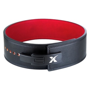 Cinturón de Powerlifting Transpirable de Cuero para Gimnasio, Cinturón de Piel de Vacuno de Alta Resistencia de 10/13 mm de Grosor con Hebilla de Palanca para Entrenamiento de Fuerza - Product Image 1